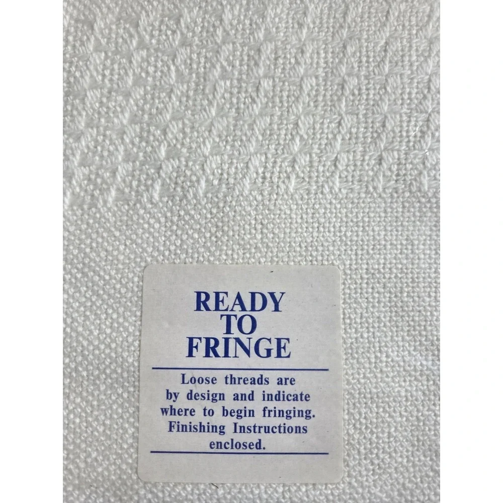 Charles Craft Lady Elizabeth Afghan 14 ct Cross Stitch Blanket Blank 48